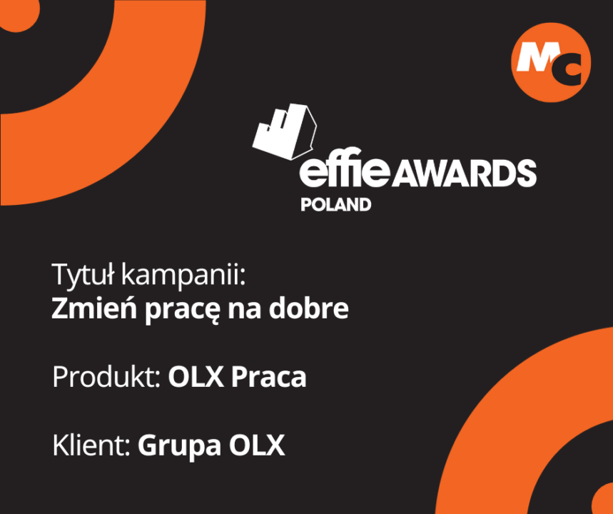 Graphic showing the Effie award for Media Concept for the OLX Job campaign